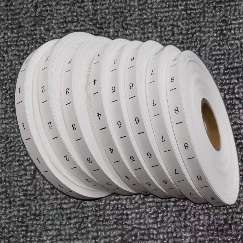 Baby Clothing Tags - 3000 Etiquetas Numéricas Sintéticas Brancas Laváveis
