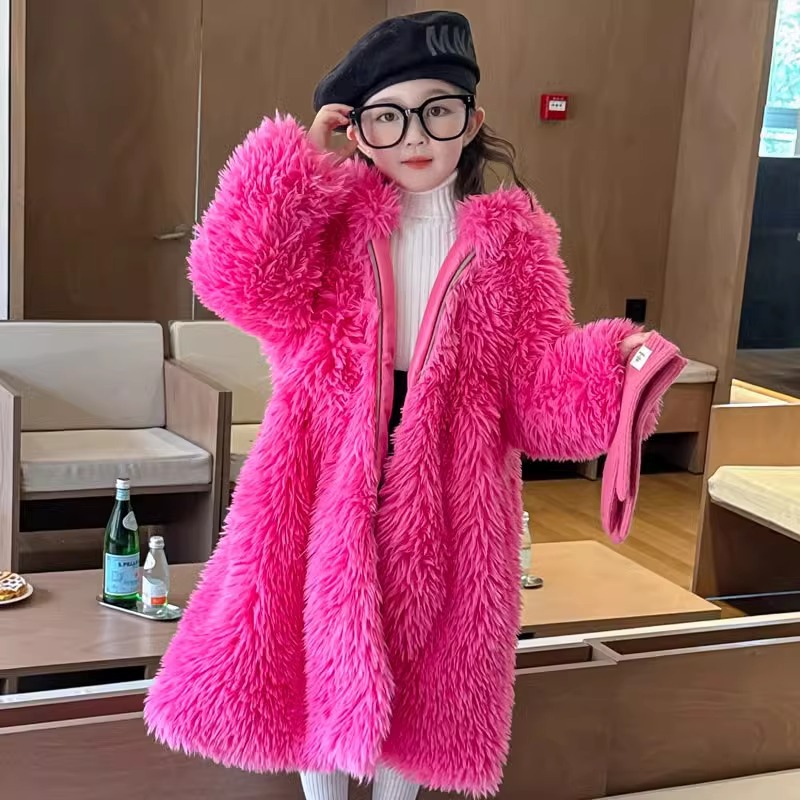 Baby X Clothing - Outono inverno meninas casaco de pele