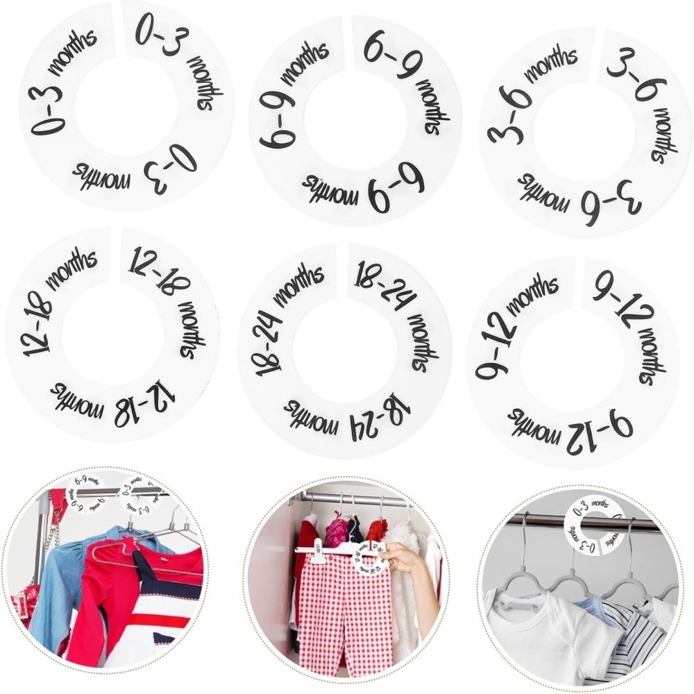 68/9 Peças Divisores de Tamanh - Baby Clothing Tags avaliação e preço