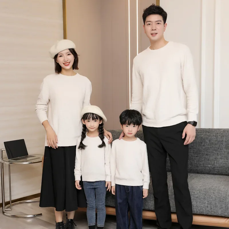 Pai e crianças malha jumpers f - Baby Clothing Jumpers avaliação e preço