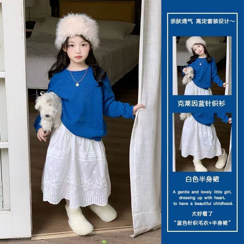 Suéter de Tricô Azul Solto par - Baby Clothing Jumpers avaliação e preço